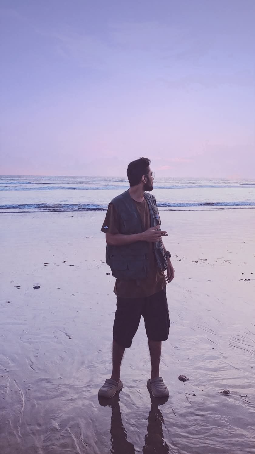 Nizam Rabby at dusk on the beach